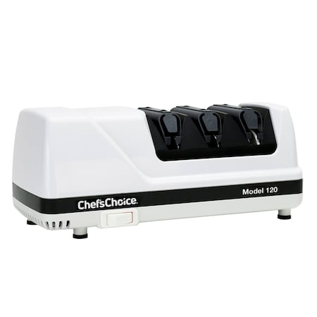 Chefs Choice Chef'sChoice Model 120 3-Stage Professional Electric Knife Sharpener, in White 0120000