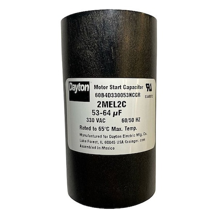 Dayton Motor Start Capacitor, Round 2MEL2