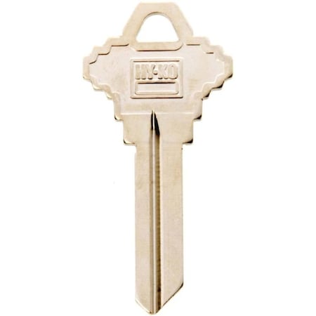 Hy-Ko Key Blank, Brass, Nickel, For Schlage Cabinet, House Locks and Padlocks 11010SC9