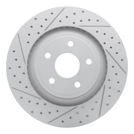 Dynamic Friction Co DFC Geoperformance Rotor - Drilled and Slotted 830-42002L