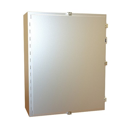 Hammond Clamps Electrical Enclosure, 30 in H, 10 in D, 24 in W, 12, 13, 3R, 4, 4X, Stainless Steel 1418N4SSK10