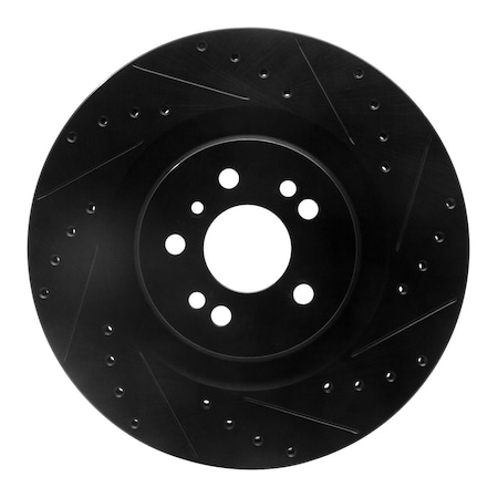Dynamic Friction Co DFC Brake Rotor - Drilled and Slotted - Black 633-63130R