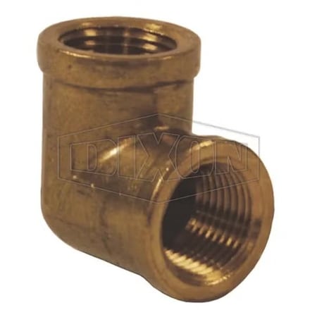 Dixon 90Deg Pipe Elbow, 3/8 in Nominal, FNPT End Style, Brass 3020606CLF