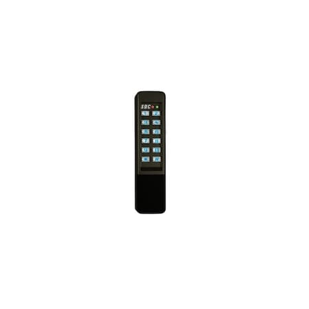 Security Door Controls Narrow Weatherized Keypad, 500 User, 1-6 Digit Pin, 1 3/4 in x 7 5/16 in x 1 3/8 in, LED, Black 923