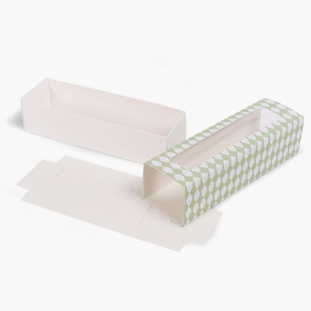 Nashville Wraps Sage Harlequin Macaron Cookie Box Set, 8.25x2.5x2, 10PK MCSHQM