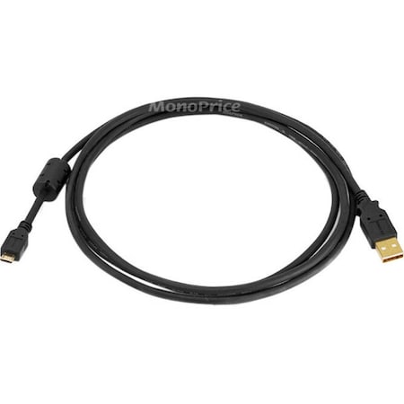 Monoprice USB 2.0 Cable, 6 ft.L, Black 5458