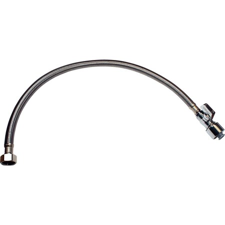 Keeney Mfg 5/8'' x 20'' Stainless Steel Quick Lock Toilet Supply Tube with Straight Quarter Turn Valve POLFL20K