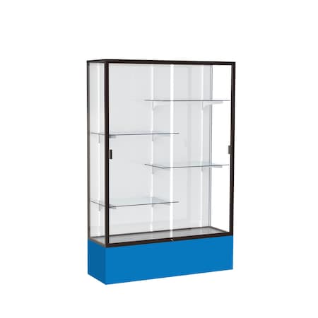 Ghent Spirit Floor Display Case 48x72x16, White, Bronze 374WB-BZ-RY