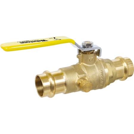 Nibco 3/4 C x C Lead Free Fp Brass Ball Valve With Bleeder H-50623W