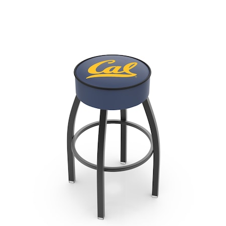 Holland Bar Stool Co 30" 4" Cal Cushion Seat, Blk Wrinkle Base Swivel Bar Stool L8B130Cal-Un