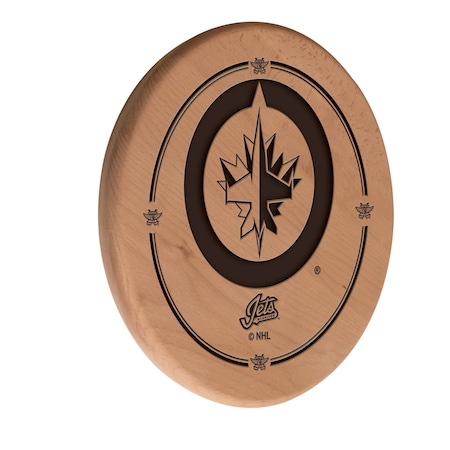 Holland Bar Stool Co Winnipeg Jets 13" Laser Engraved Solid Wood Sign WSgnLNatWinJet