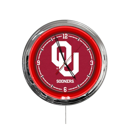 Holland Bar Stool Oklahoma University 16 LED Wall Clock ClkL16