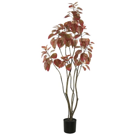 Dare2Decor 4 ft. Rogot Rurple Tree with Pot, Red DA701672