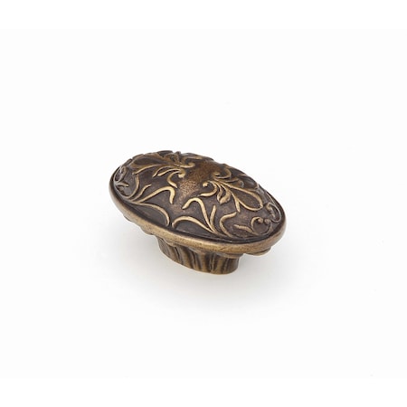 Schaub 5/8in Oval Cantata Cabinet Knob Dark Italian Antique Finish 993-DIA