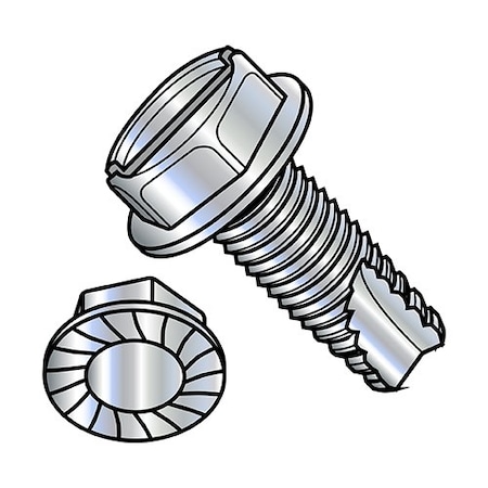 Zoro Select 10-32X5/8 Slot Hwh Serr Ft Tcs 23 Zinc And Bake, 6000Pk 11103SWS