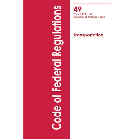 Labelmaster DOT 49 CFR, Parts 100-177 and 178-199, Rev. October 2024, Spiral Bound DOT0169