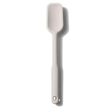 Oxo Good Grips Spatula Spoon, 2-5/16 in W Blade, 11-3/4 in OAL, Silicone Blade, Black/White 11280600