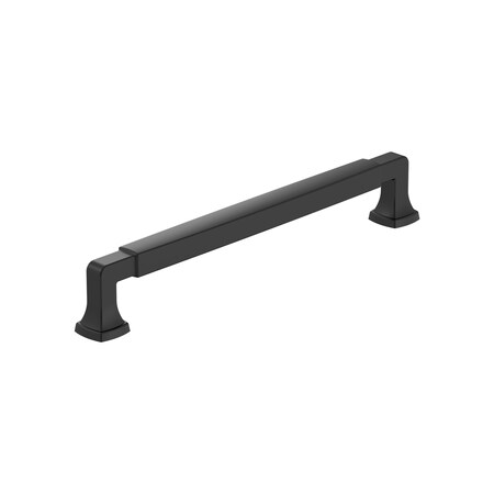 Amerock Stature 7-9/16 inch 192mm Center-to-Center Matte Black Cabinet Pull BP55510FB