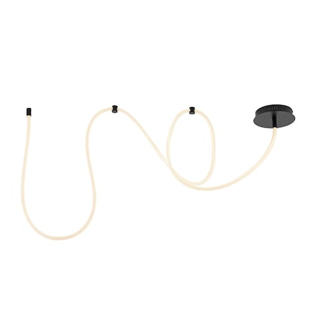 Jonathan Y Serafina 62" Contemporary Minimalist 360 Adjustable Silicone Neon Rope Dimmable Linear Integrated LE JYL7142B