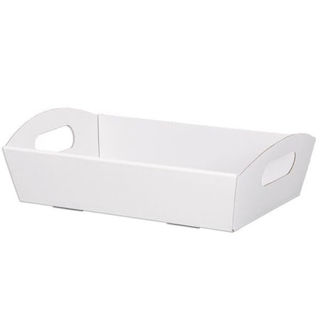 Nashville Wraps White Shallow Folding Market Tray, Large, 6PK LFMTWH