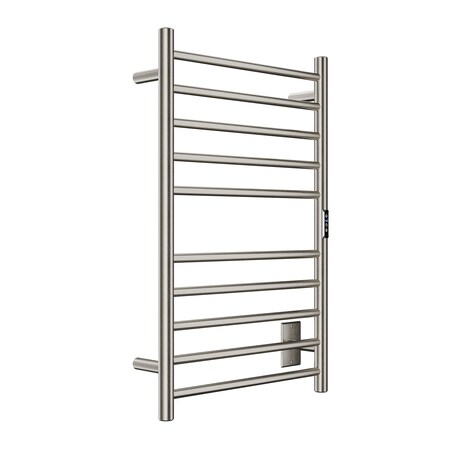 Anzzi Bali 10-Bar Wall Mounted Towel Warmer in Brushed Nickel TW-AZ075BN