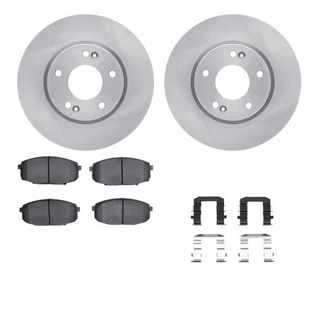 Dynamic Friction Co DFC Brake Rotor with 5000 Brake Pads and Hardware Kit 6512-03337