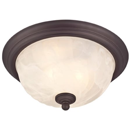 Brightbomb 62309 2 Light Exterior Flush-Mount Fixture, Oil Rubbed Bronze BR2670895