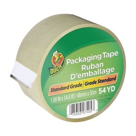 Duck Brand Packaging Tape, 54.6 yd L, 1.88 in W, Clear 240408