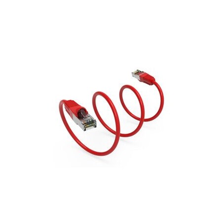 Cable Wholesale Shielded S/FTP Cat6 Ethernet Patch Cable, Snagless/Molded Boot, 26AWG, Red, 6 inch 12X8-57100.5