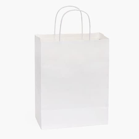 Nashville Wraps White Kraft Paper Shopping Bags, Cub 8x4.75x10in, 250PK CUBWHH