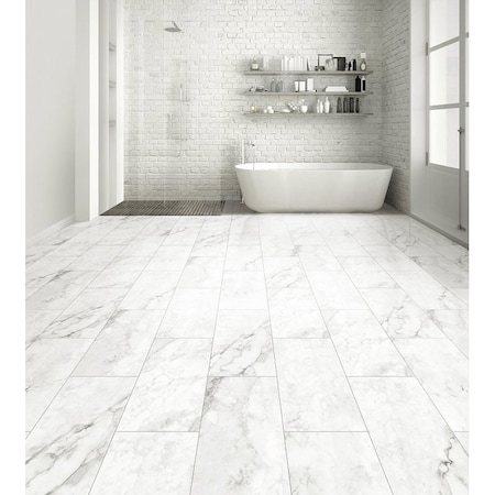 Healthier Choice Flooring Flooring Plank, 24 in L, 12 in W, Grout Bevel Edge, Stone Polymer Composite/Vinyl, 12PK CVT107L05