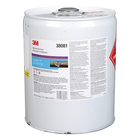3M Abrasives Adhesive Remover, 5 gal, Pail 7000045720