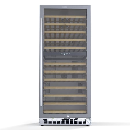 Koolmore 23 in. Dual Zone, Full Glass Door, Wine Cooler Refrigerator, Freestanding or Built-In, 9.7 cu ft. KM-CW92DZ-SS