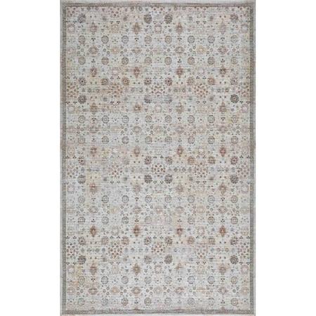 Jonathan Y Petunia Distressed All-Over Floral Border Non-Slip Machine-Washable Beige/Cream 9ft x 12ft Area Rug PTN102E-9