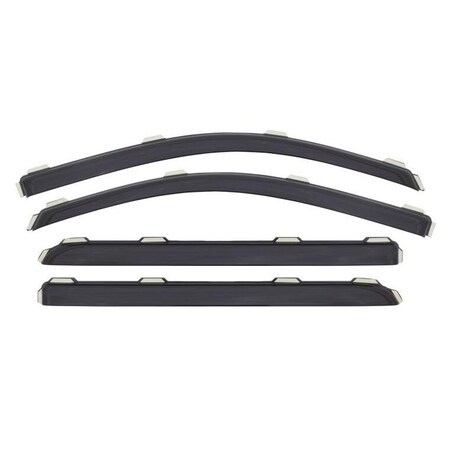 Ventshade Rainguards, Aerodynamic Design, In-Channel, Smoke, Acrylic, Set Of 4 194536