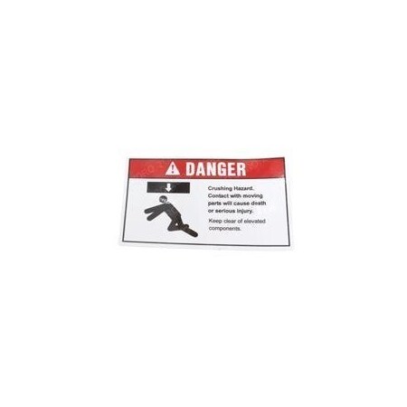 Genie REPLACEMENT DECAL DANGER CRUSHING HAZARD 82505GT