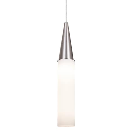 Besa Lighting Besa Metro 16 Pendant, Opal Matte, Satin Nickel Finish, 1x 9W MAX E26 Base 1JT-METRO16-LED-SN
