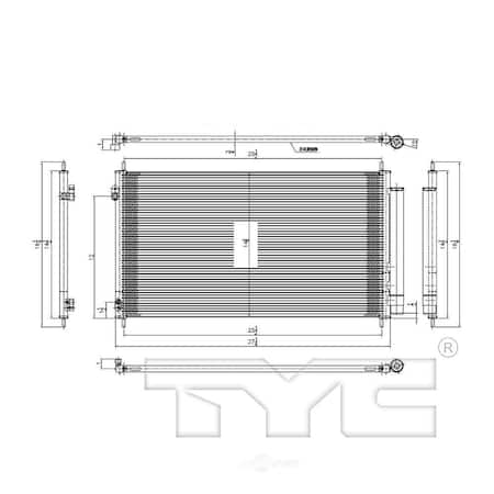 Tyc A/C Condenser 3766