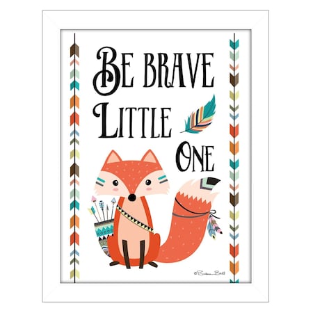 Homeroots Be Brave Little One 2 White Framed Print Wall Art 415709