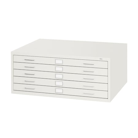 Safco Flat File Cabinet, White, 5 Drawers 4994WHR