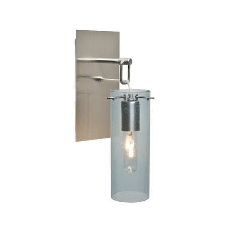 Besa Lighting Juni 10 Wall Pendant, Blue Bubble, Satin Nickel, 1x60W Incandescent 1WP-JUNI10BL-SN