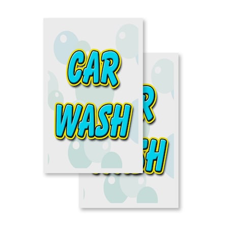 Signmission Car Wash, Vinyl Decals Only 24 Inch x 36 Inch, Vinyl Decal, 2PK DSB-2436-2PACK-Car Wash