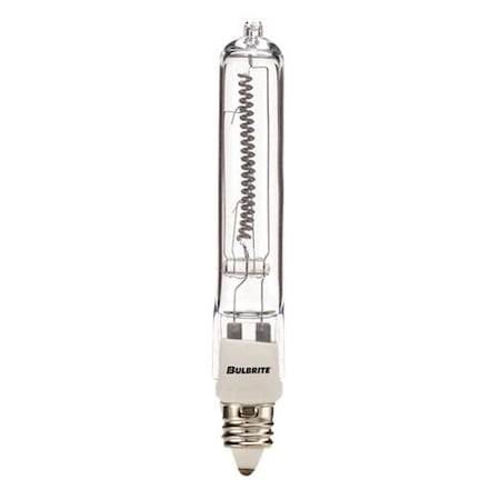 Bulbrite 500 Watt Halogen T4 Mini Bulb, Dimmable Mini-Candelabra Screw Base E11, 5 PK 860806