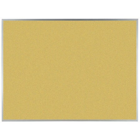Aarco VIC Cork Bulletin Board w/ a Clear Satin Anodized Al Frame, Fresh Pineapple 36''Hx48''W DW3648212