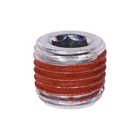 Auveco 7/16in Hex Countersunk Pipe Plug, 25PK 24214