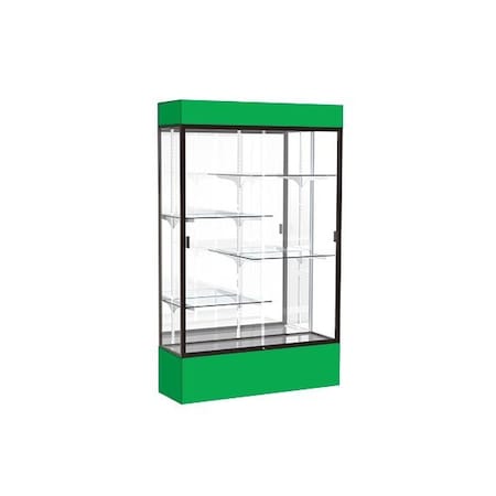 Ghent Lighted Floor Display Case 48x80x16, Mirror 3174MB-BZ-KG