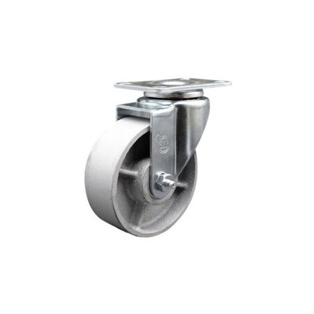 Service Caster 4 Inch Semi Steel Cast Iron Wheel Swivel Top Plate Caster SCC-20S414-SSS-TP3