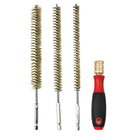 Gizmo 9 In. Bore Brass Brush Set With Handle GI67585