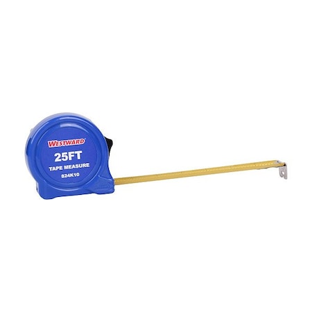 Westward Tape Measure, Steel, Blade 25 ft 824K10