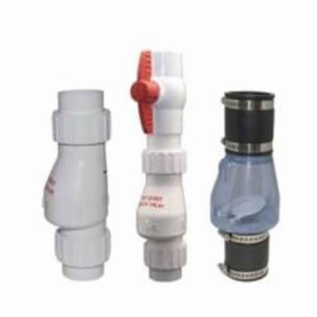 Eat-In Quiet Union Check Valve White - 1.5 in. Inlet 40 psi 130 deg EA3526570